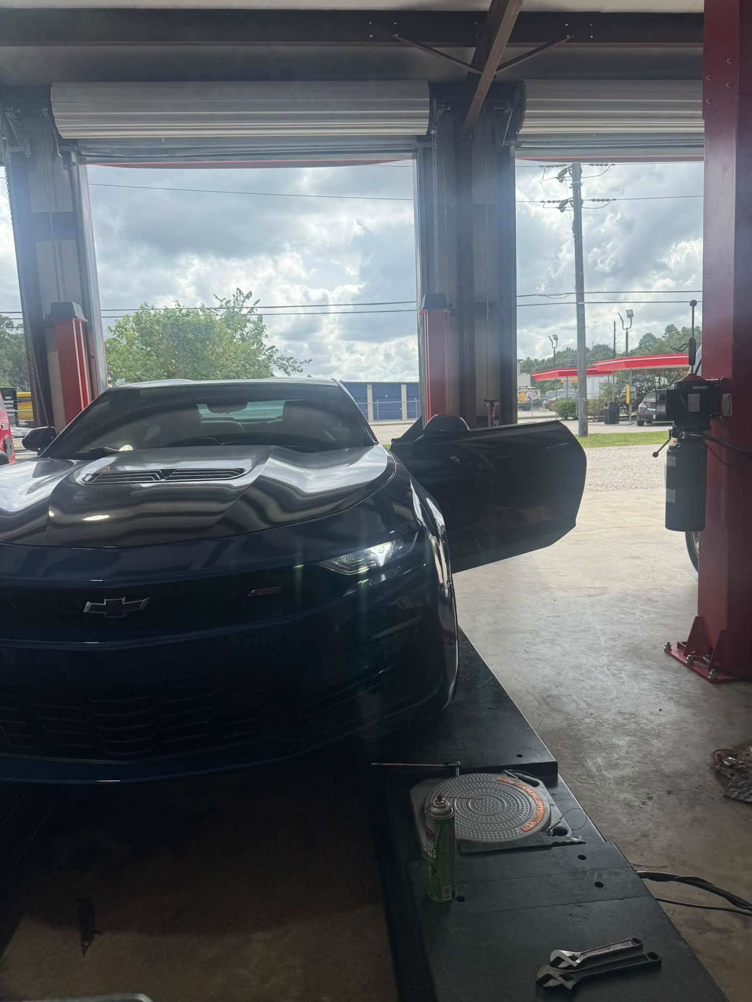 Chevrolet Camaro in the service bay